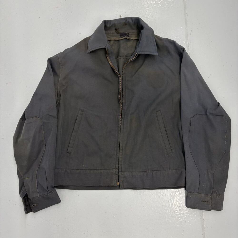 Vintage 60s Lee Chetopa Grey Canvas Workwear Jacket